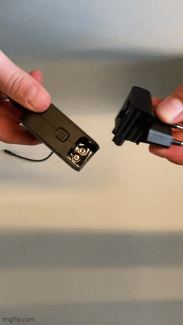 Change charger adaptor animation