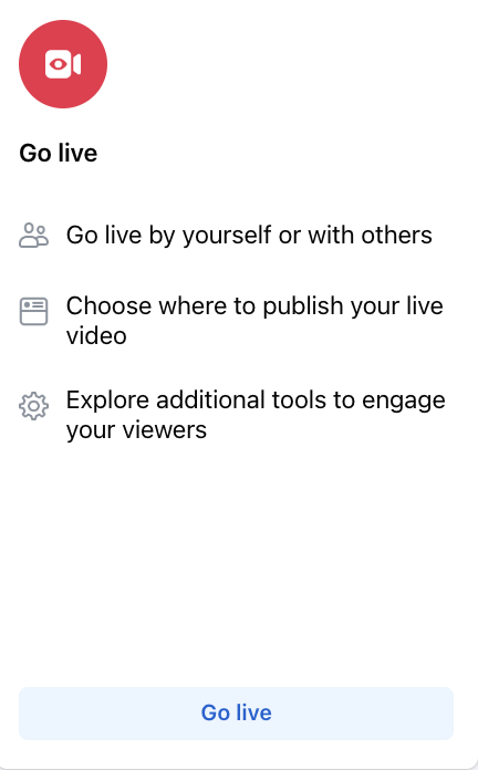 Go Live on Facebook