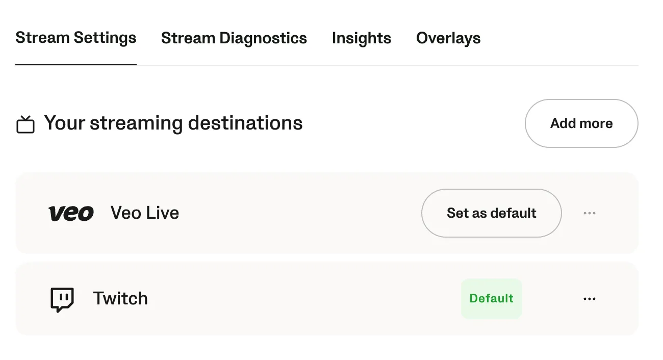 Bestätigung Streaming-Ziel