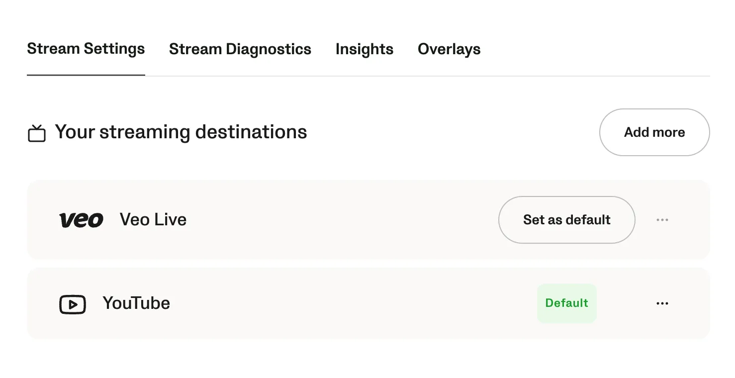 Create Streaming Destination