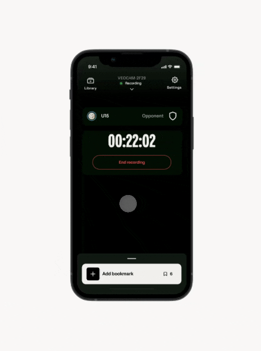 Create a Bookmark in Veo Camera App