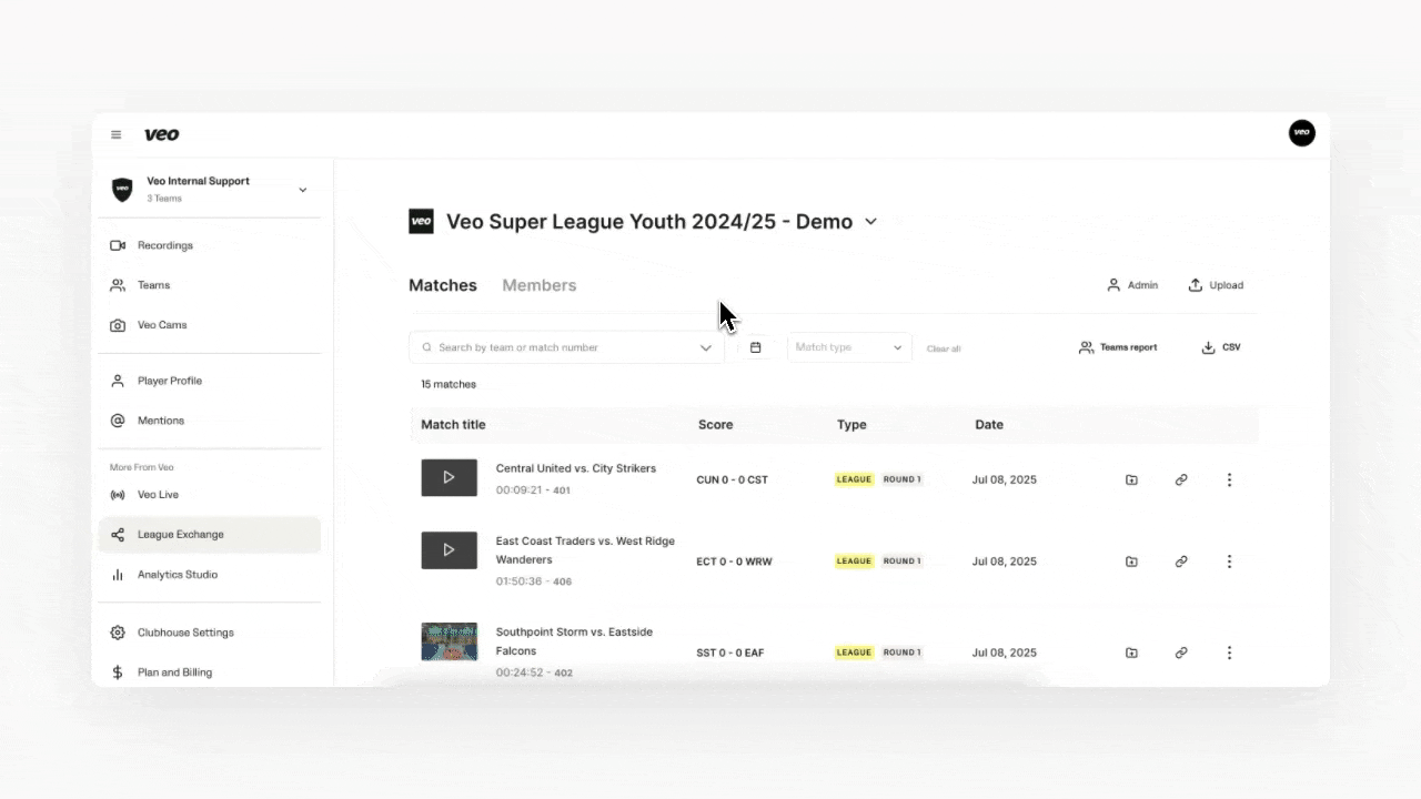 select dates and use team report.gif