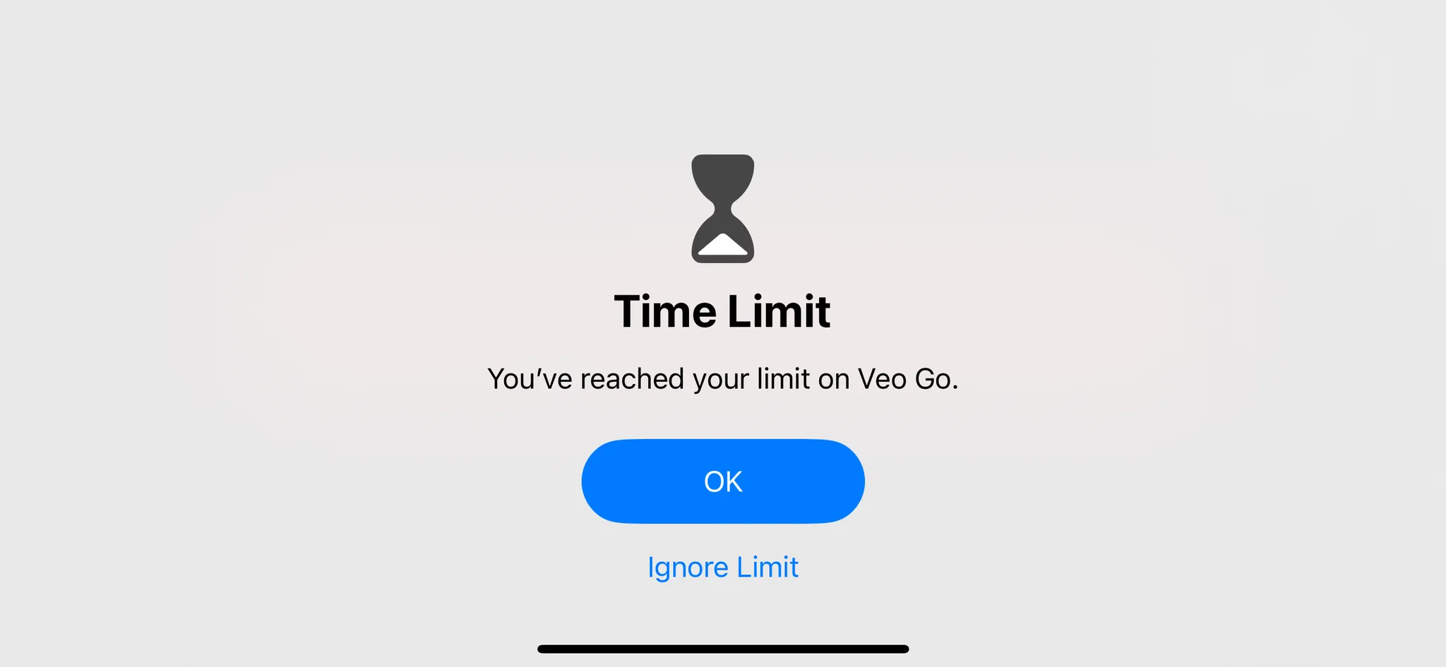 Temps d’écran interrompant l’enregistrement Veo Go.webp