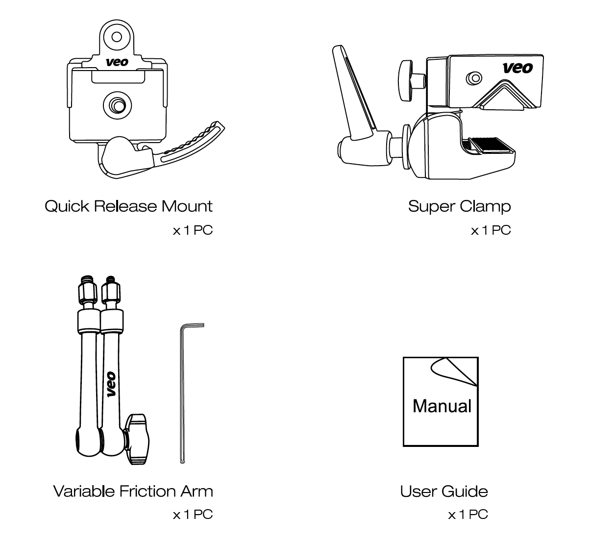 Items included in the Stadium Mount package