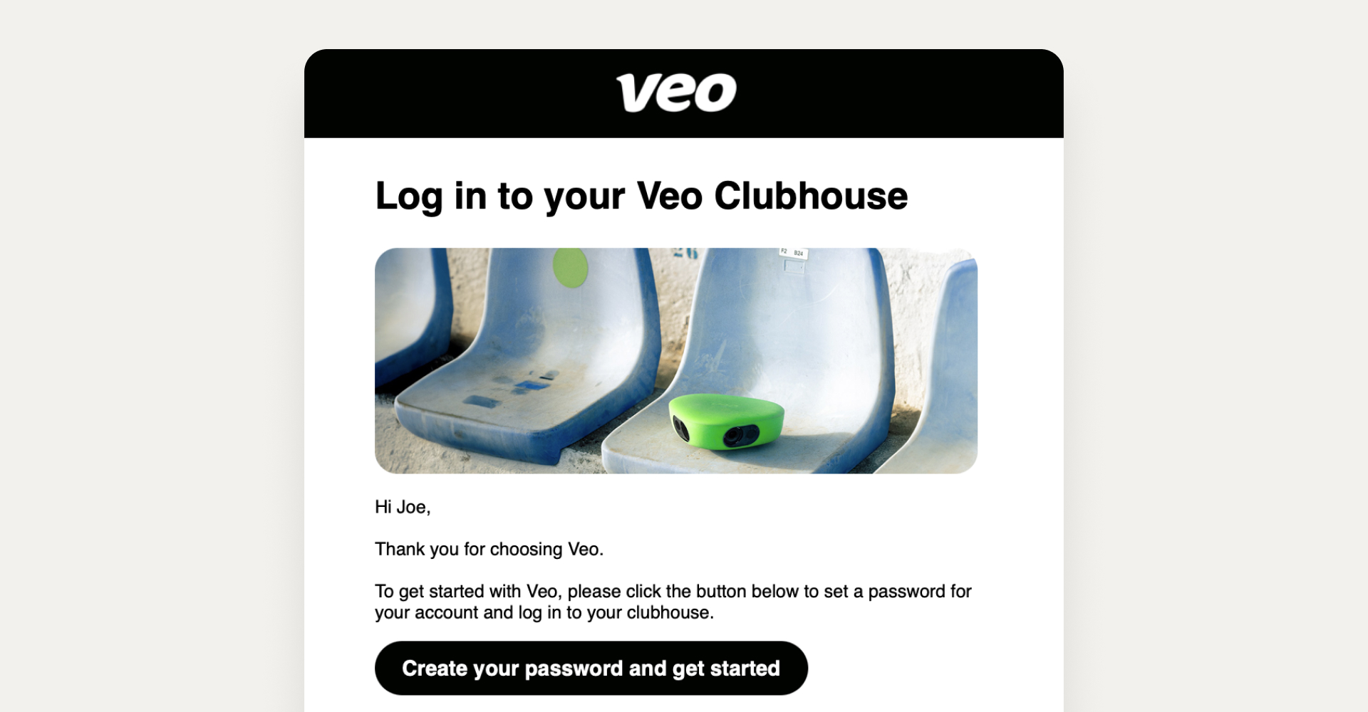 Email di creazione account