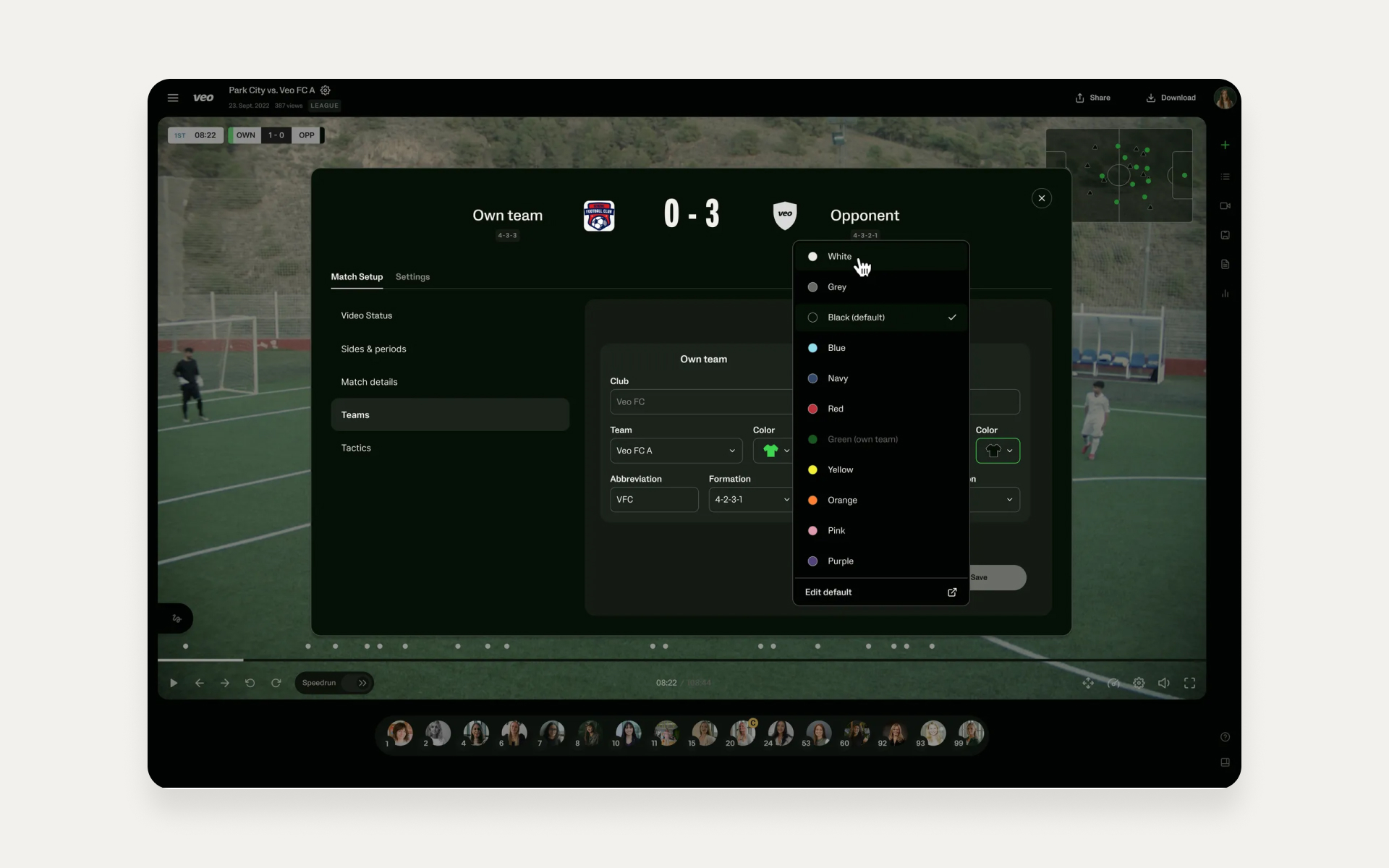 Match Setup screenshot
