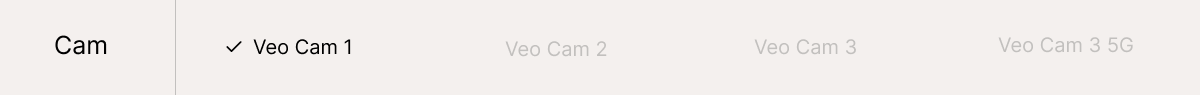 Disponible pour Veo Cam 1