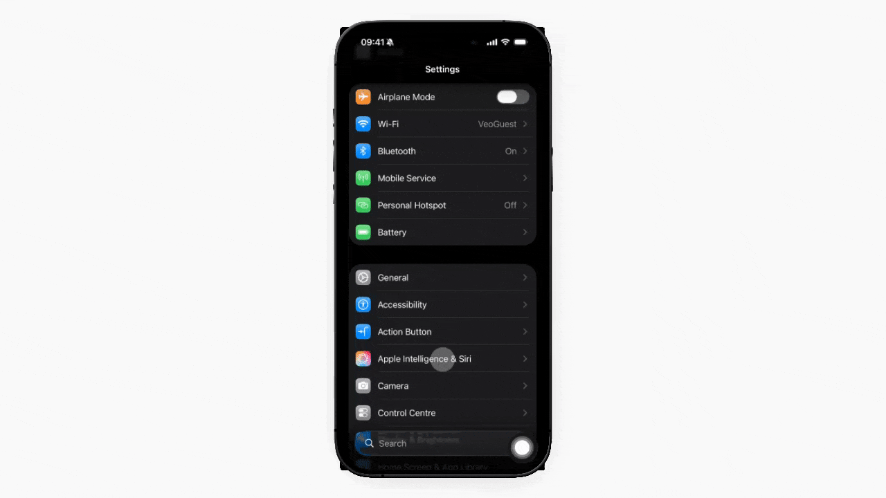 Date & time settings Veo Go.gif
