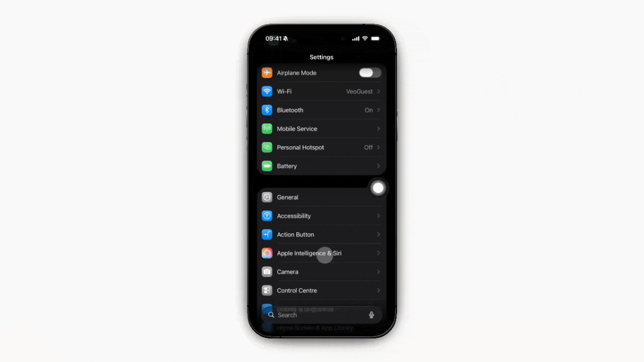 Date & time settings Veo Go.gif