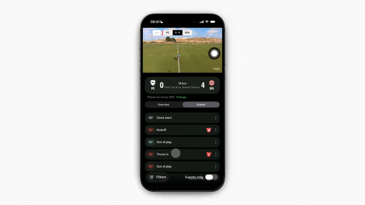 Events in der Veo App filtern.gif
